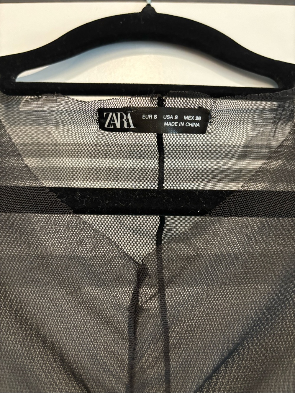 Zara Sheer Mesh Ruched Midi Cover up Dress S - Picture 4 of 6